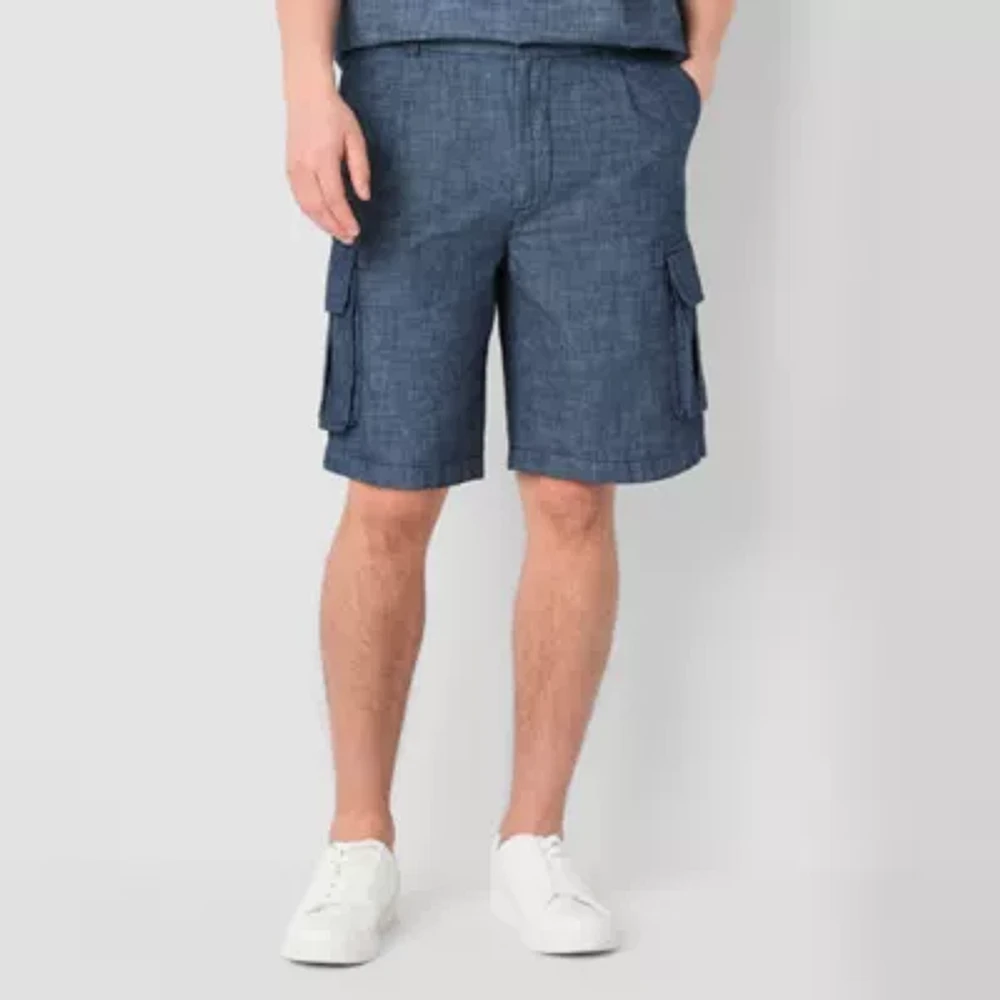 mutual weave Mens 10" Drawstring Waist Cargo Short