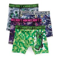 Little & Big Kid Boys Minecraft 4 Pack Boxer Briefs