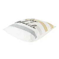 Linden Street Stay Awhile Square Throw Pillow