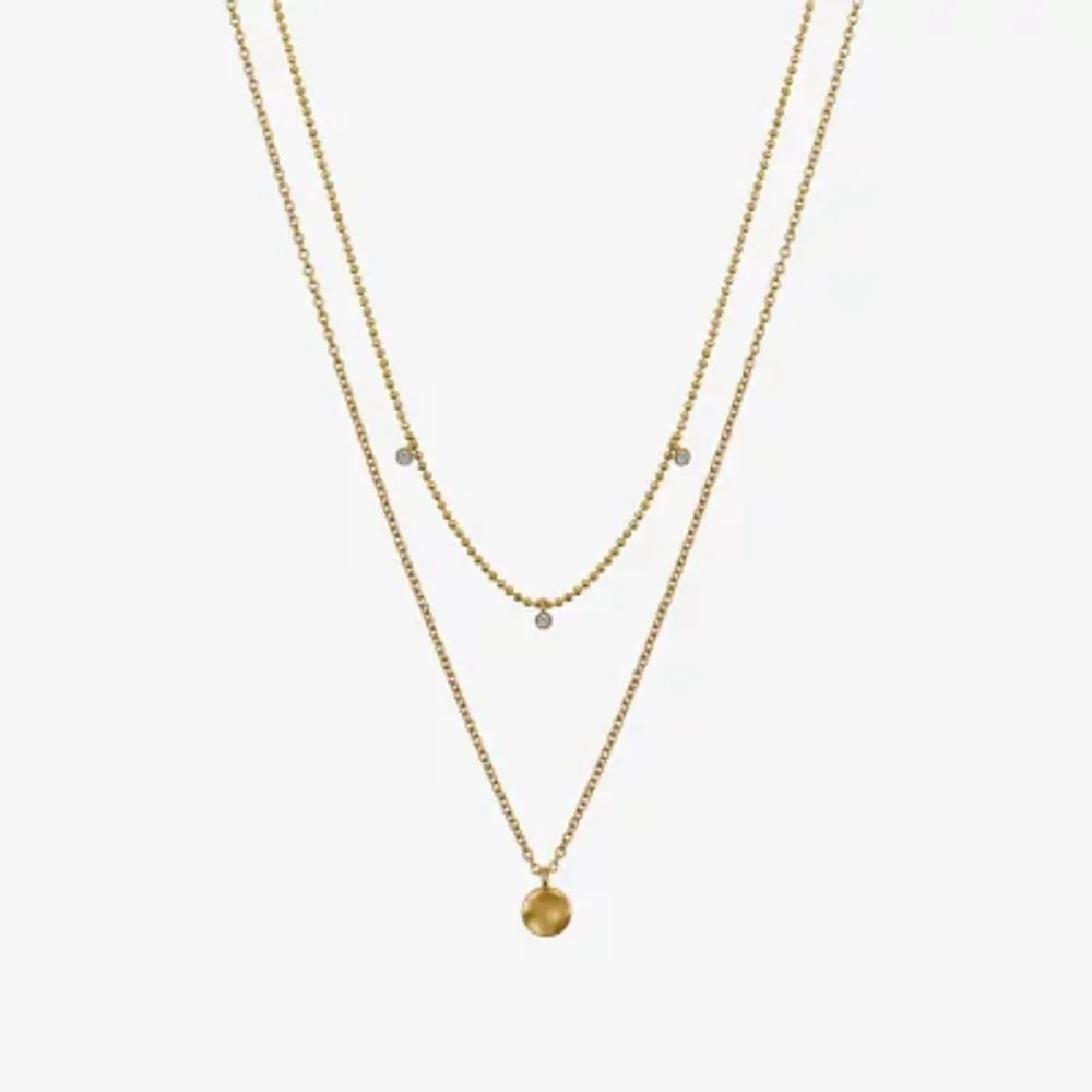Gratitude & Grace Womens Cubic Zirconia 2-pc. Necklace Set