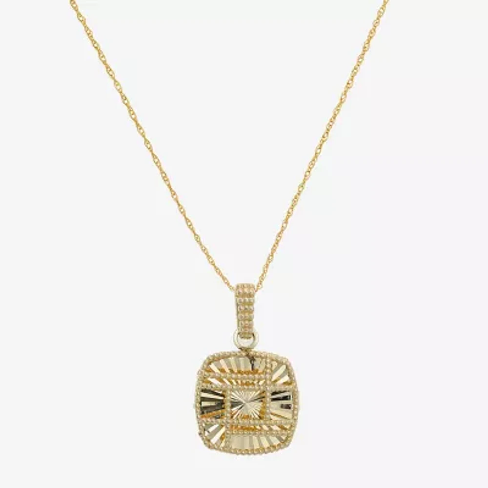 Womens 14K Gold Square 2-pc. Jewelry Set