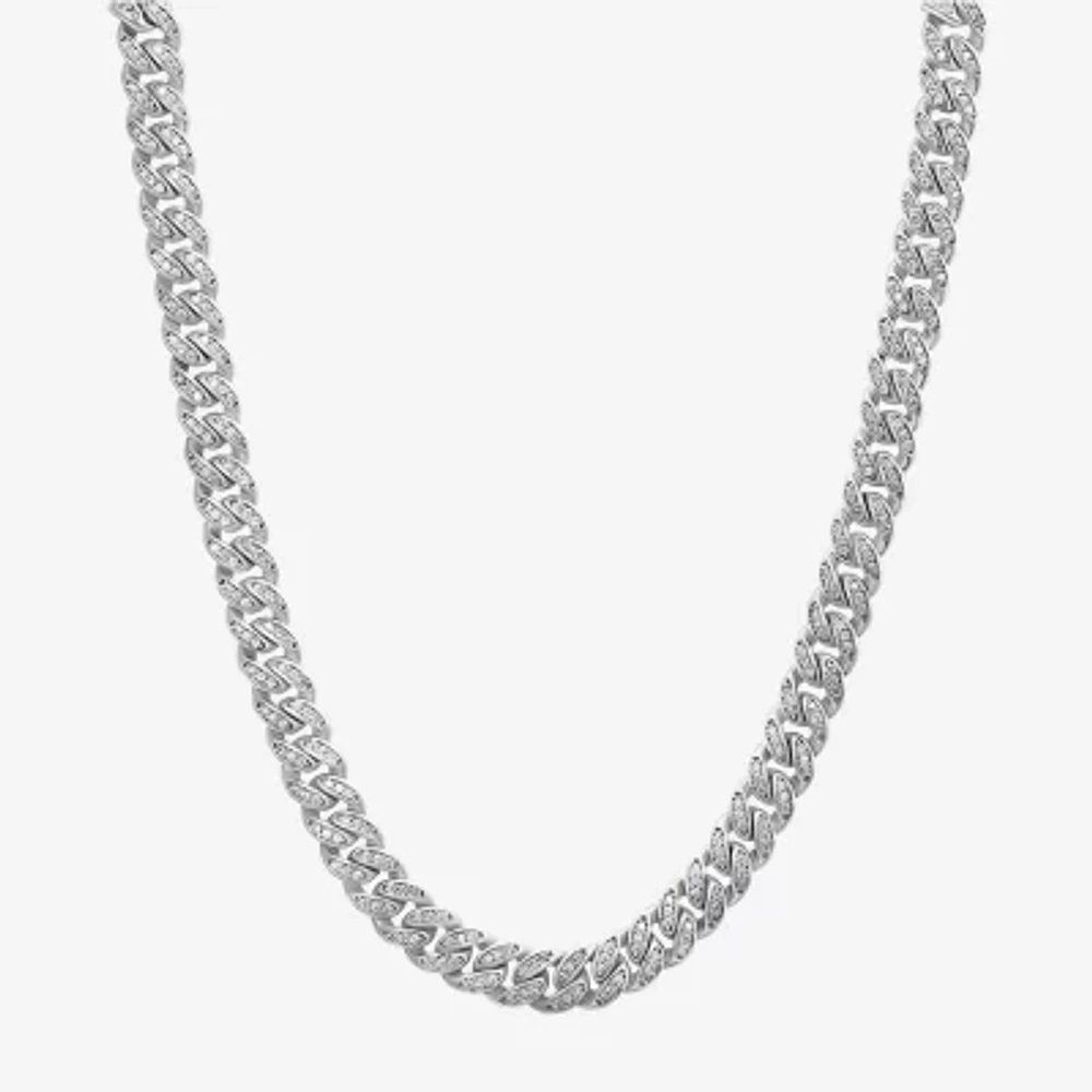 Mens Sterling Silver 22 Inch Link Chain Necklace