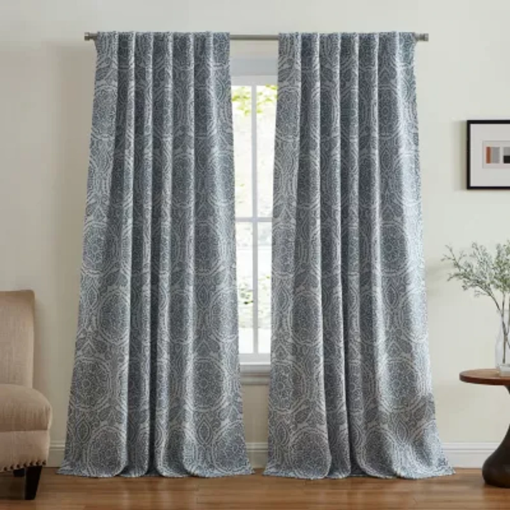 Elrene Home Fashions Giovanni Rod Pocket Back Tab Energy Saving Blackout Single Curtain Panel