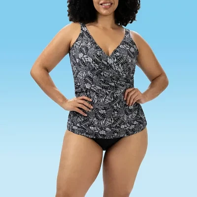 Dolfin Womens Easy-on + Easy-off Leaf One Piece Swimsuit