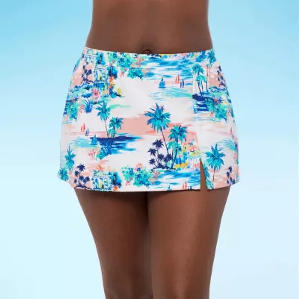 Sonnet Shores Womens Comfort Waistband Swim Skirt