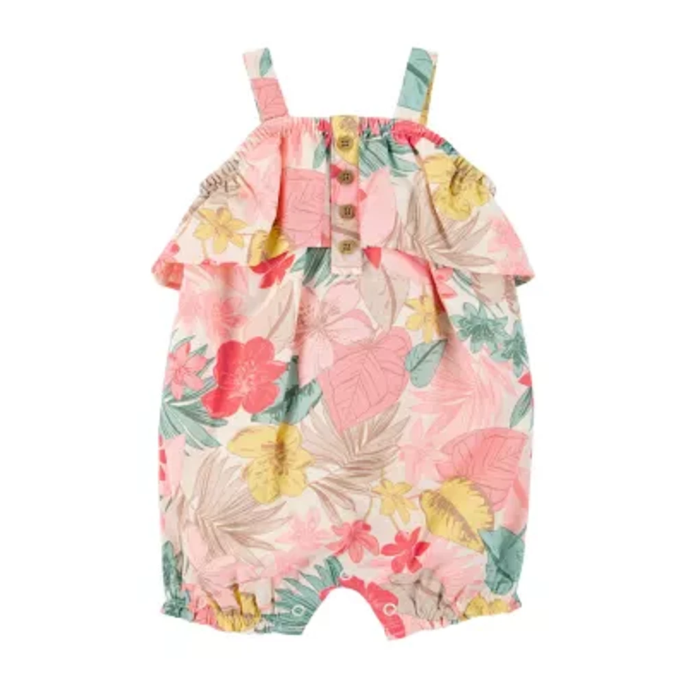 Carter's Baby Girls Sleeveless Floral Romper