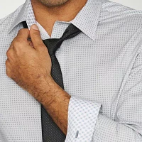 Nick Graham Mens Spread Collar Long Sleeve Shirt + Tie Set
