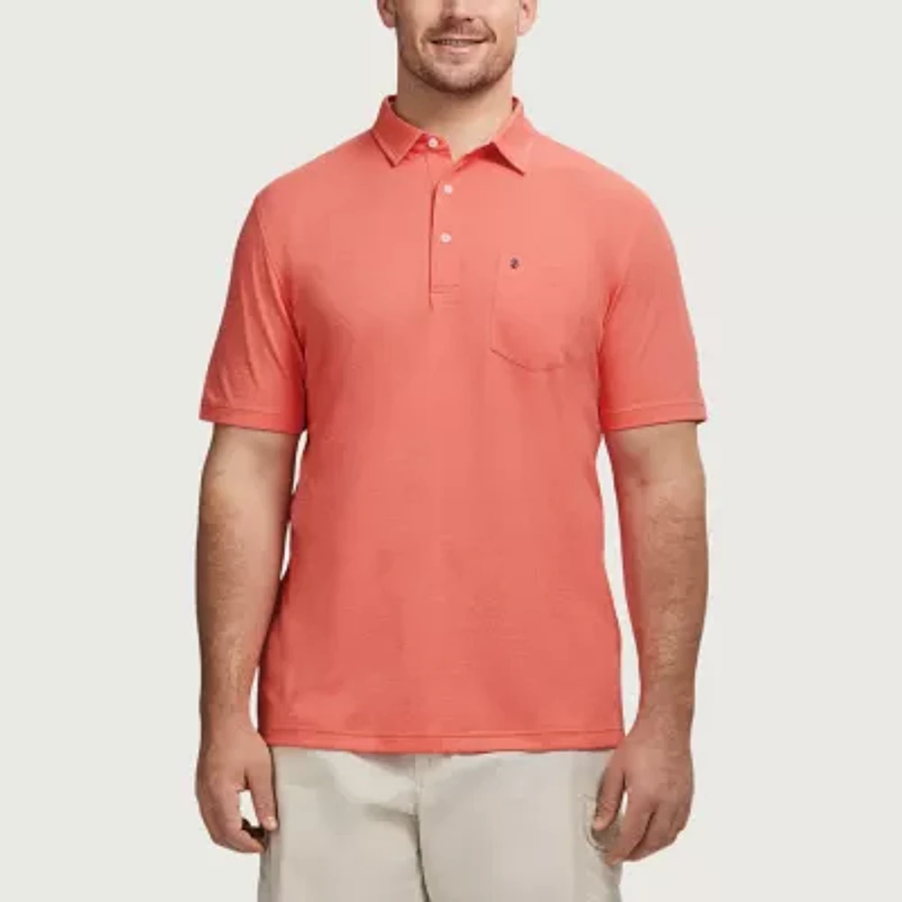 IZOD Sunshield Performance Big and Tall Mens Classic Fit Short Sleeve