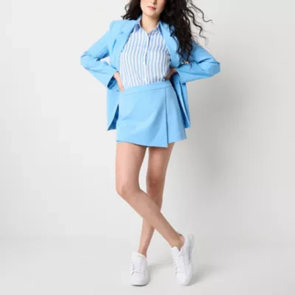 by&by Built Shorts Womens Mid Rise Juniors Wrap Skirt