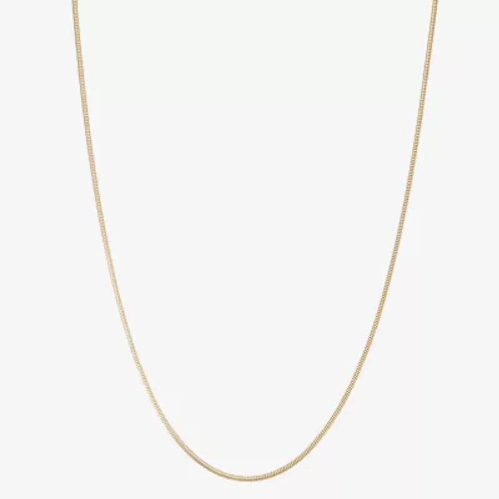 Womens 14K Gold Over Silver 18 Inch Snake Chain Necklace