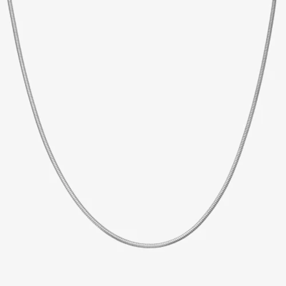 Womens Sterling Silver 18 Inch Snake Chain Necklace