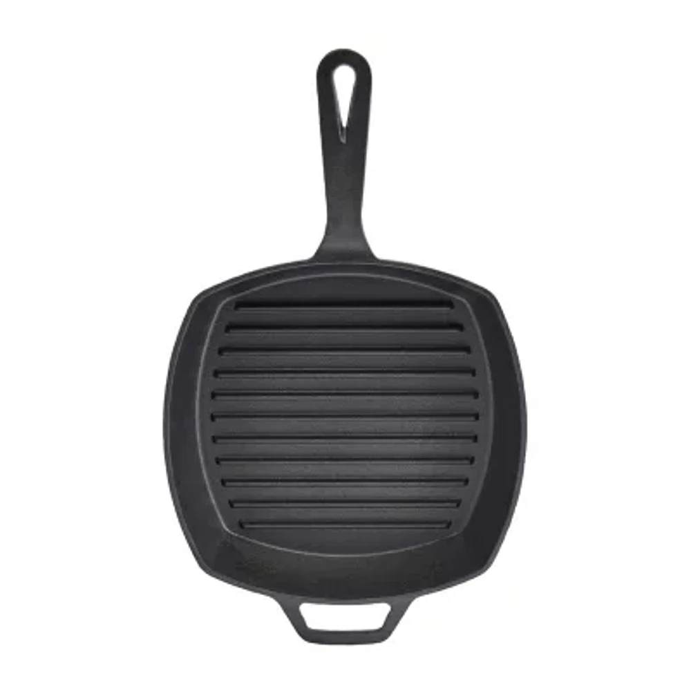 Smith & Clark Cast Iron 10.25" Grill Pan with Assist Handle