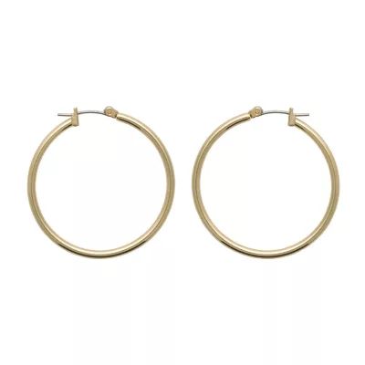 Bold Elements Thin Womens 35mm Hoop Earrings