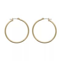 Bold Elements Thin Womens 35mm Hoop Earrings