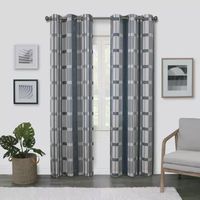 Regal Home Surfaces Plaid Grommet Top Light-Filtering Single Curtain Panel