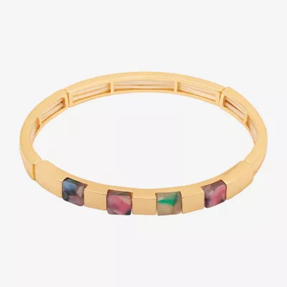 Bijoux Bar Delicates Gold Tone Womens Stretch Bracelet