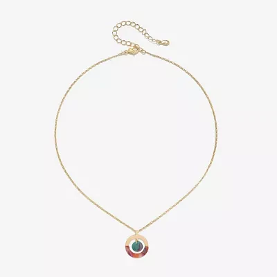 Bijoux Bar Delicates Gold Tone Womens 16 Inch Pendant Necklace