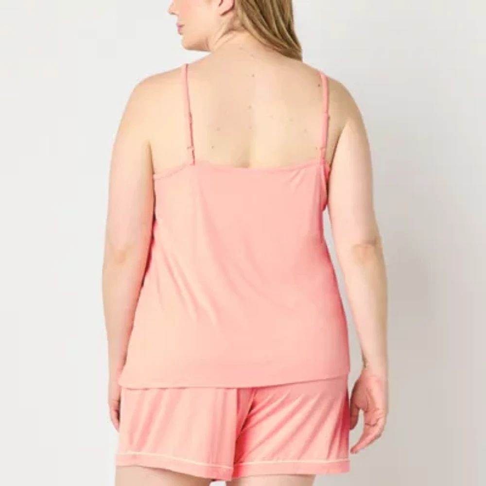 Liz Claiborne Cool and Calm Womens V Neck Sleeveless Pajama Top