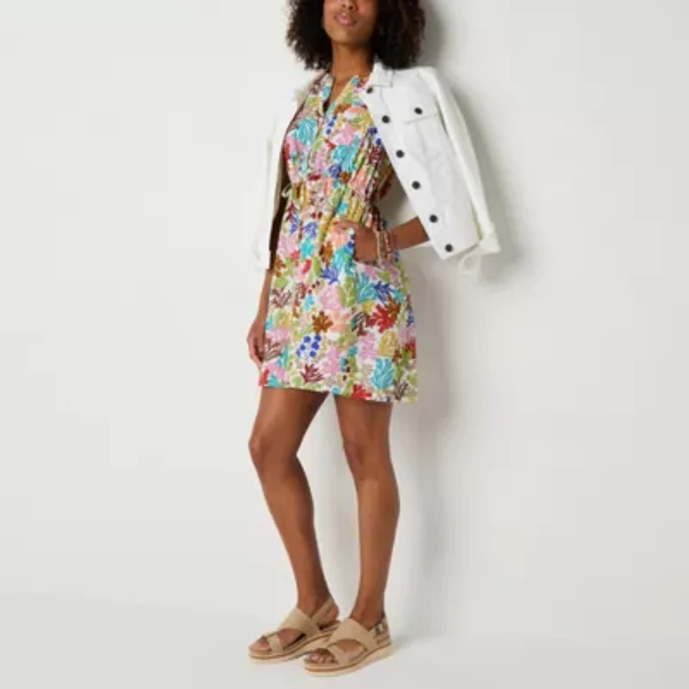 St. John's Bay Womens Sleeveless Shift Dress