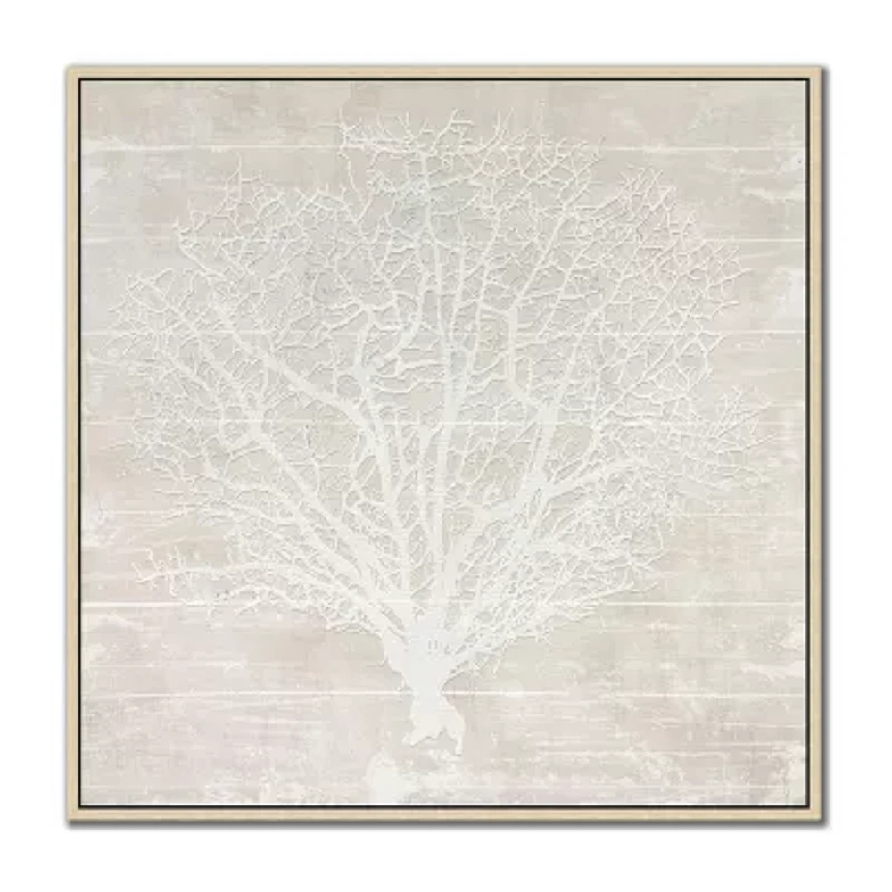 Streamline Art Coral Heart Ii Framed Canvas Art