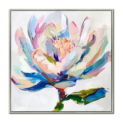Streamline Art Vibrant Bloom I Framed Canvas Art