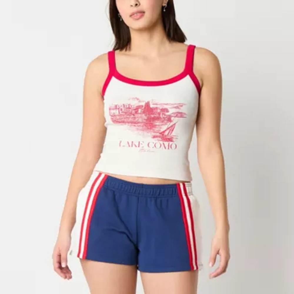 Arizona Womens Juniors Scoop Neck Tank Top