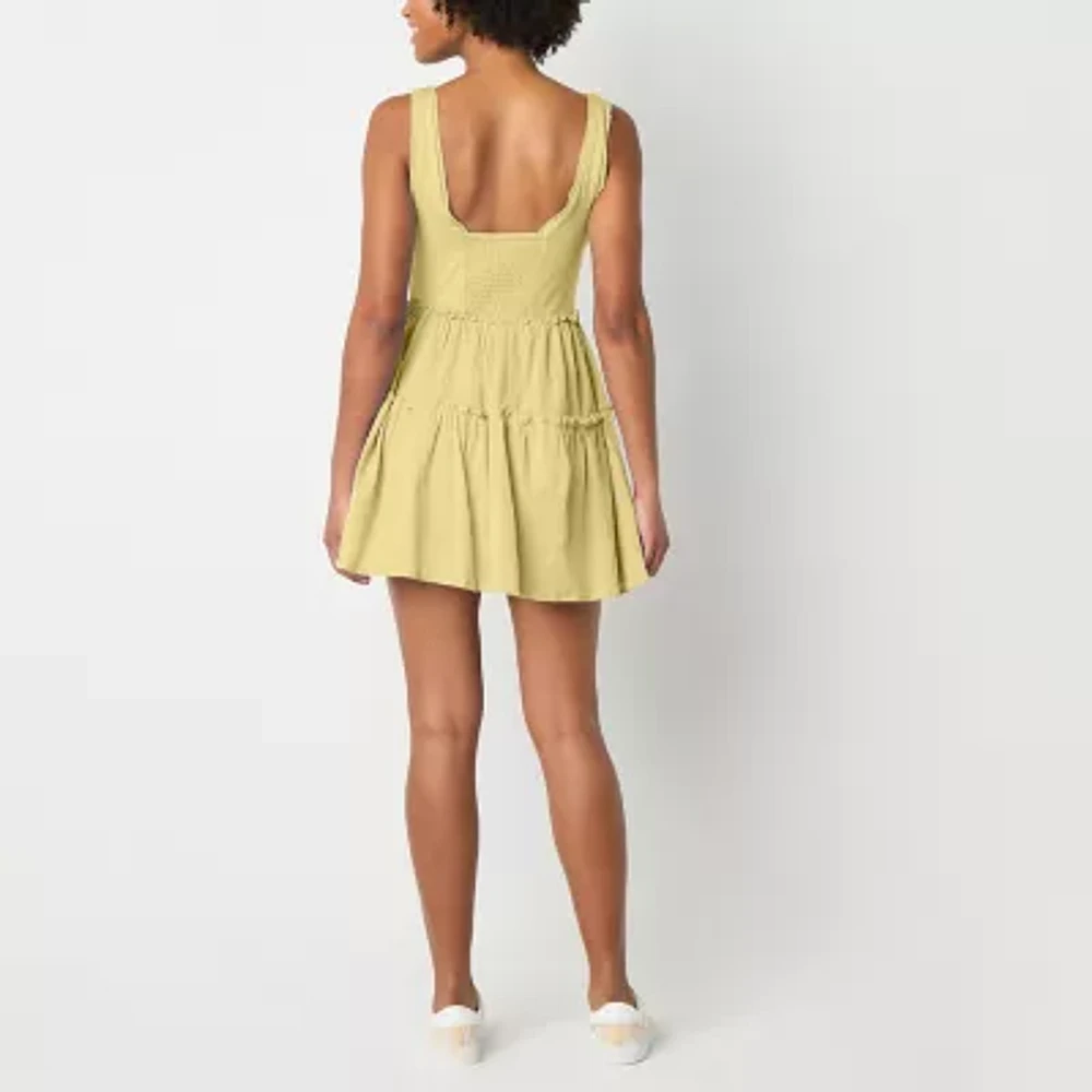 Arizona Built Shorts Womens Sleeveless Juniors Skater Dress