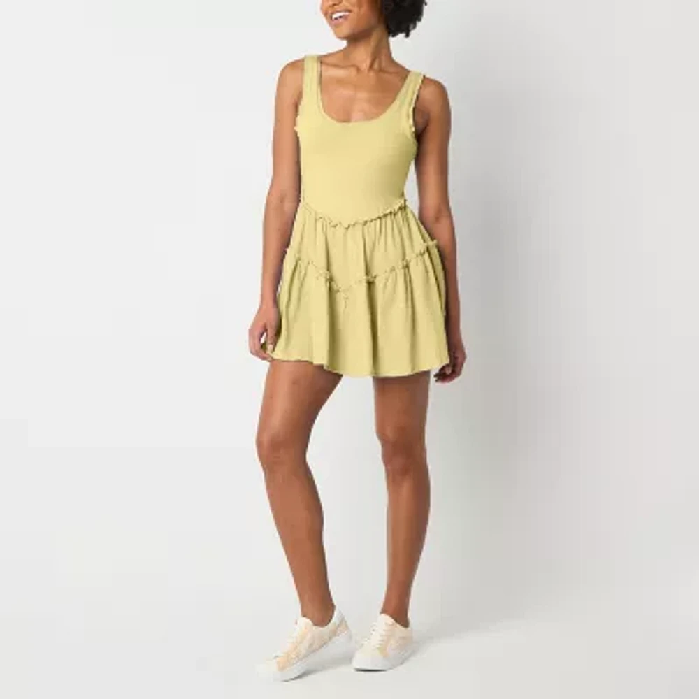 Arizona Built Shorts Womens Sleeveless Juniors Skater Dress