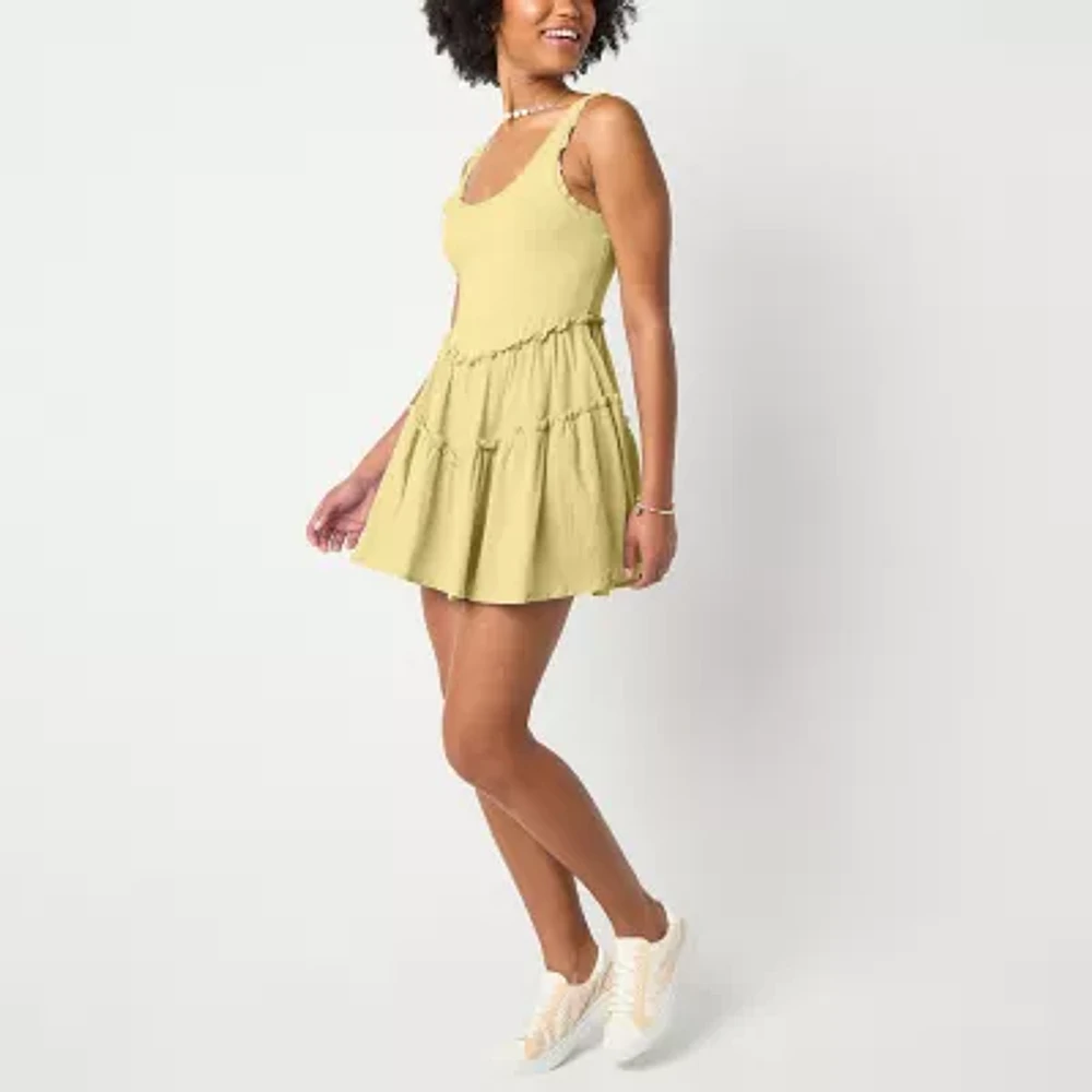 Arizona Built Shorts Womens Sleeveless Juniors Skater Dress