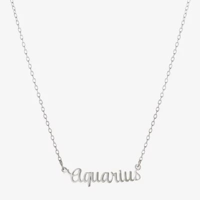Silver Treasures Zodiac Womens Sterling 16 Inch Pendant Necklace