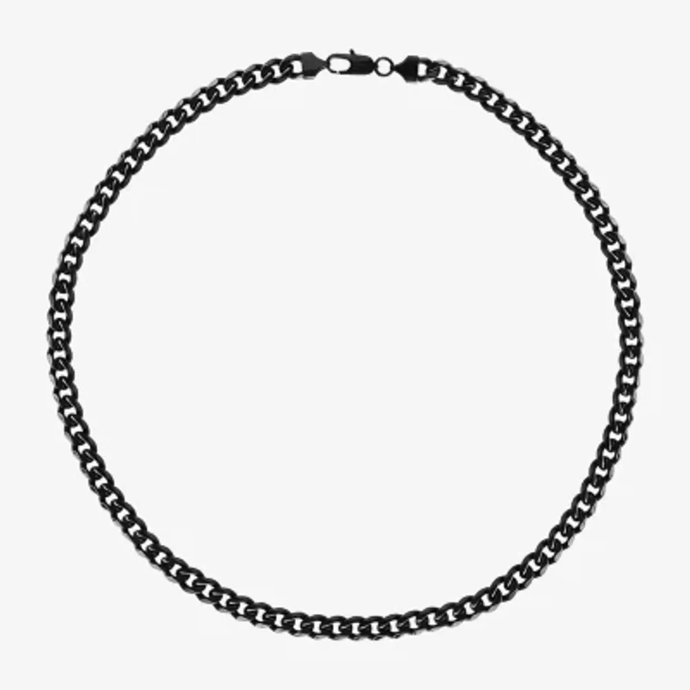 Shaquille O'Neal Xlg Stainless Steel Solid Curb Chain Necklace