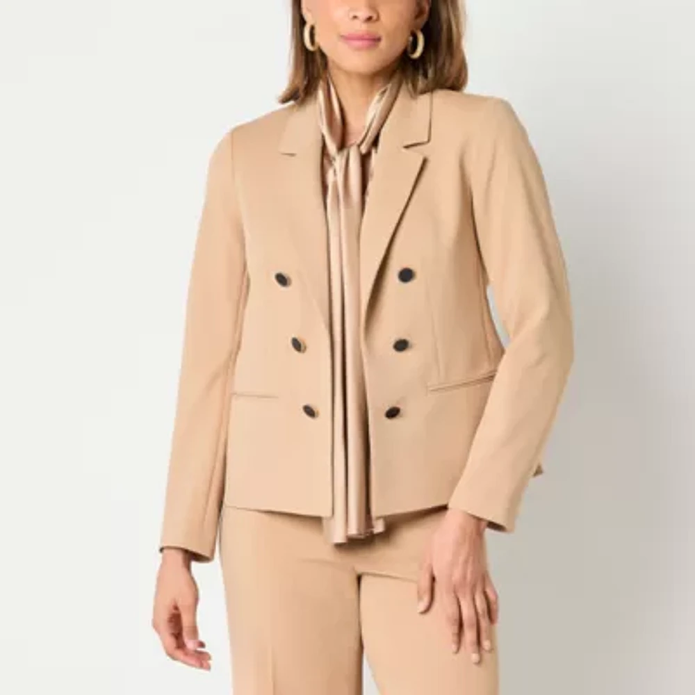 Black Label by Evan-Picone Womens Classic Fit Double Breasted Suit Jacket