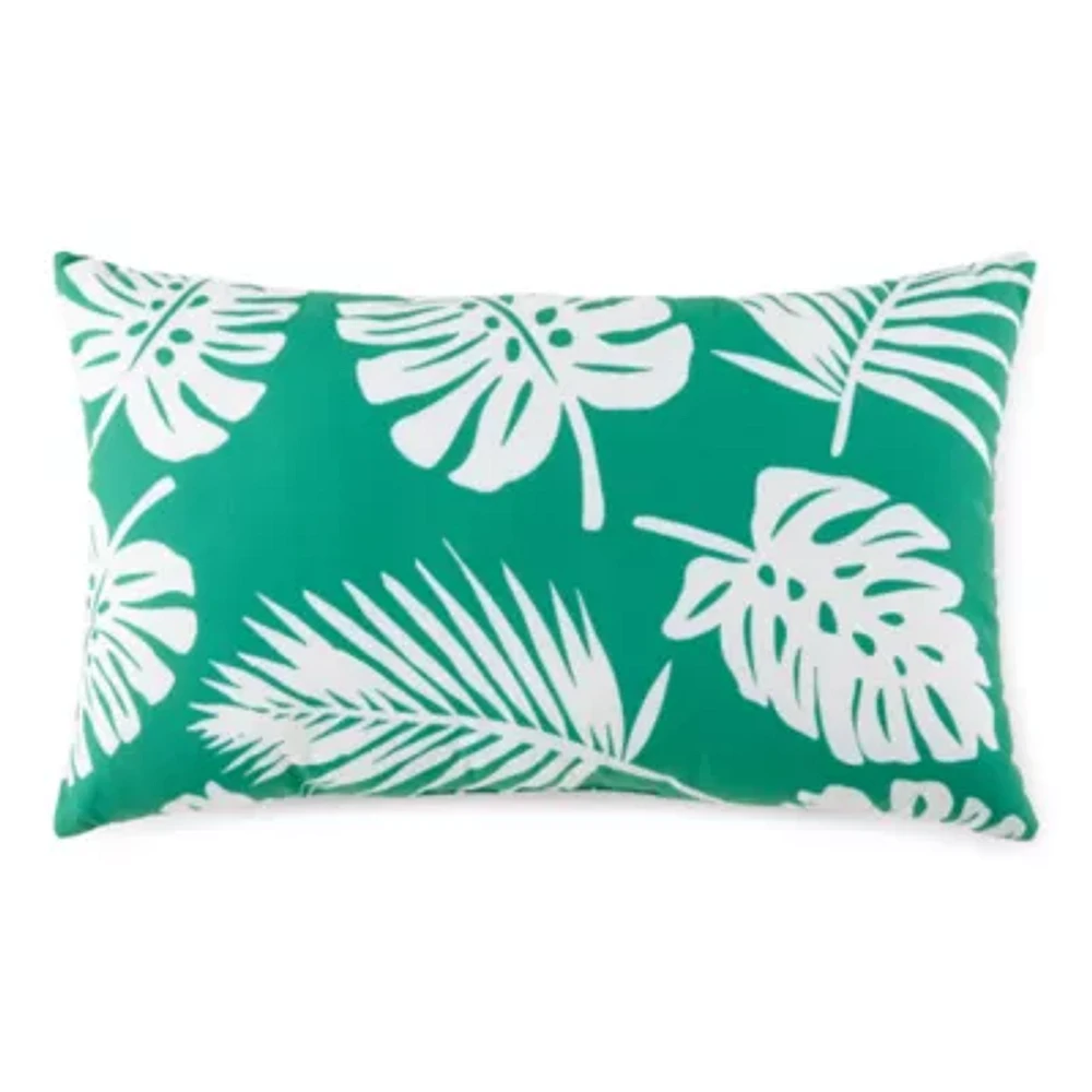 Outdoor Oasis 14x24 Leaf Rectangular Throw Pillow