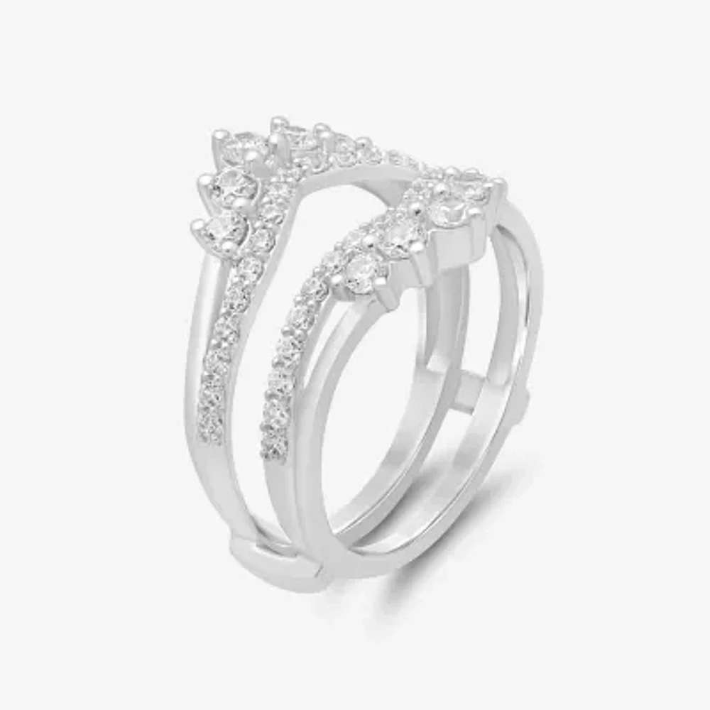 (I / Si2) Womens 1 CT. T.W. Lab Grown White Diamond 14K Gold Ring Guard