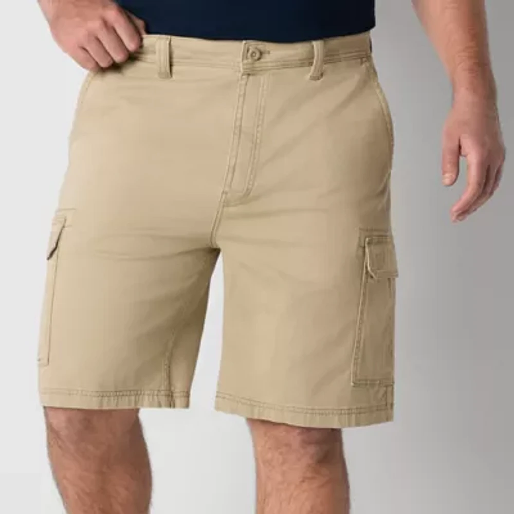 St. John's Bay Mens 10" Mid Rise Big and Tall Adaptive Stretch Fabric Adjustable Features Easy-on + Easy-off Cargo Short
