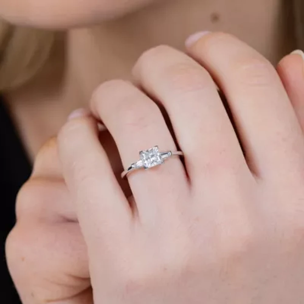 (G / Vs2) Womens 1 1/10 CT. T.W. Lab Grown White Diamond 10K Gold Engagement Ring