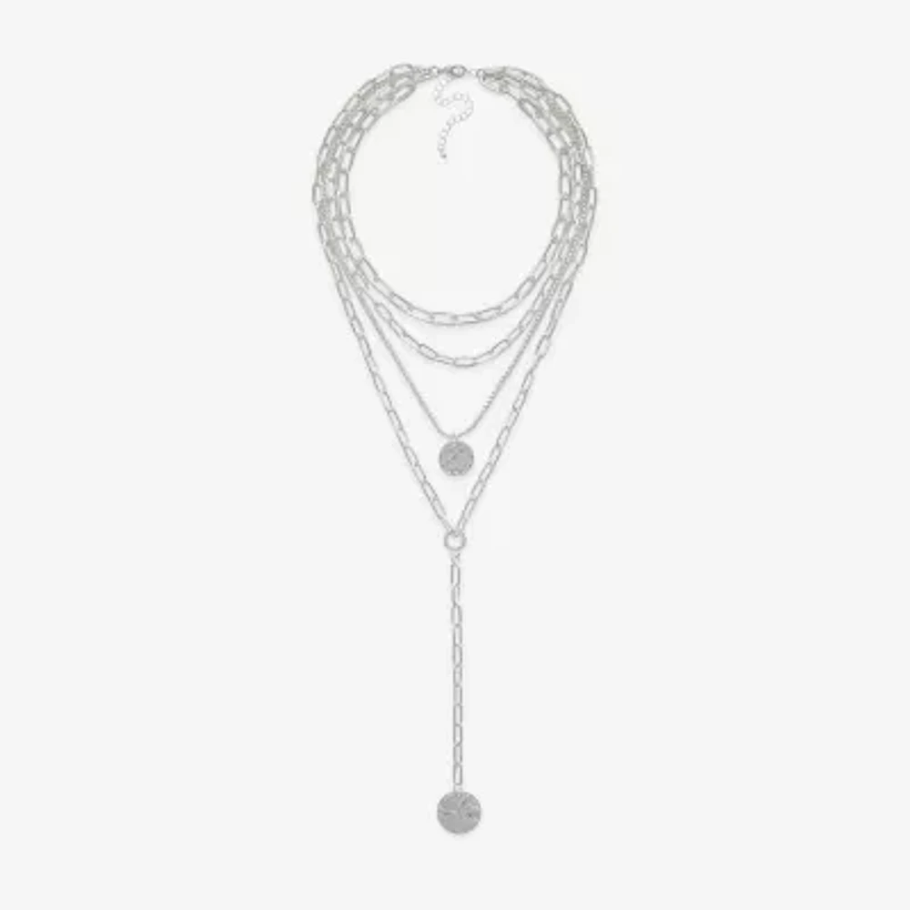 Bold Elements Silver Tone Womens 20 Inch Strand Necklace