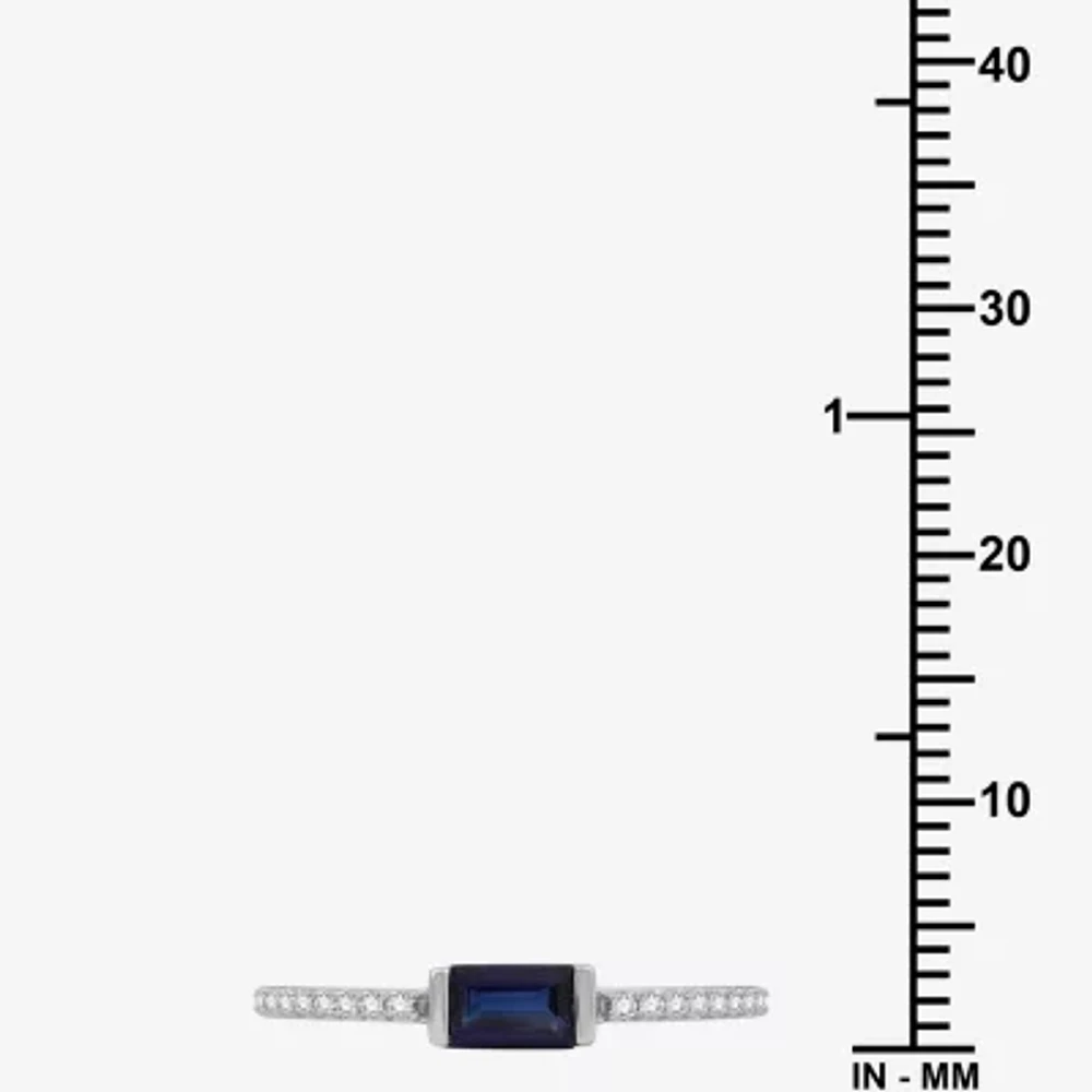 (H-I / I1) Womens 1/10 CT. T.W. Lab Grown White Diamond Sterling Silver Band