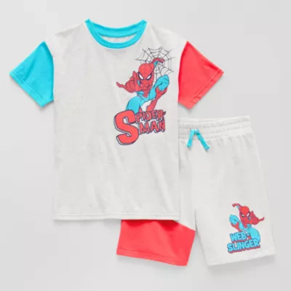Disney Collection Little & Big Kid Boys 2-pc. Spiderman Short Set