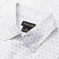 Haggar Performance Mens Short Sleeve Slim Fit Big and Tall Button-Down Shirt