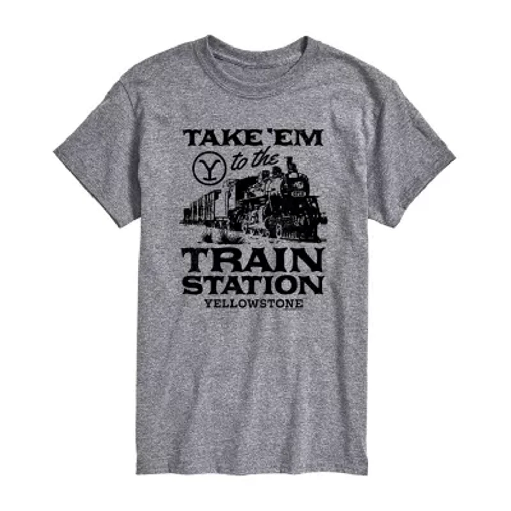Mens Crew Neck Short Sleeve Regular Fit Big and Tall Graphic T-Shirt