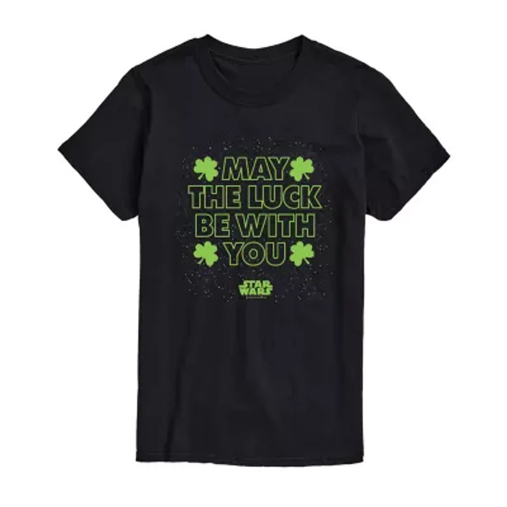 Mens Crew Neck Short Sleeve Regular Fit Star Wars Big and Tall Graphic T-Shirt