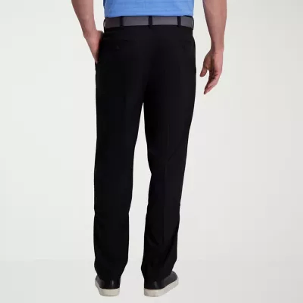 Haggar Cool Right Performance Flex Mens Straight Classic Fit Pleated Pant
