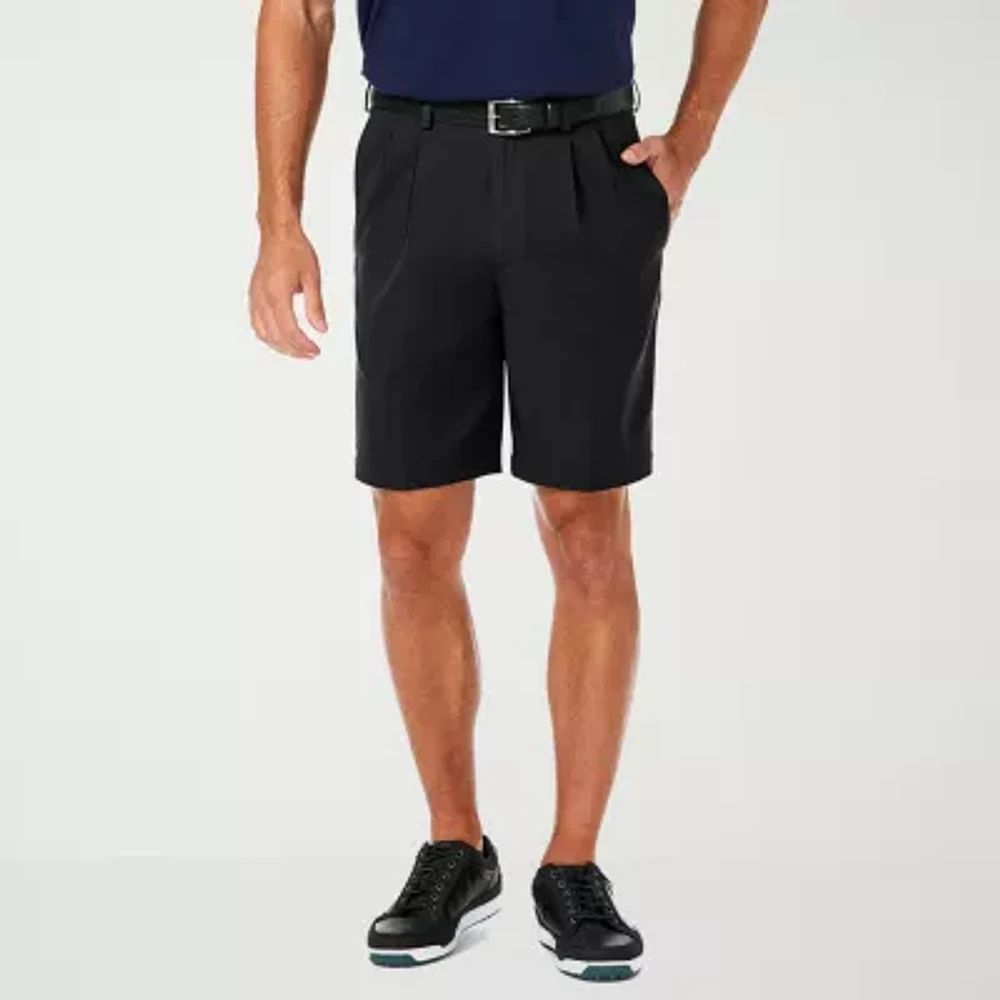 Haggar Mens 9 1/2" Stretch Fabric Moisture Wicking Quick Dry Chino Short