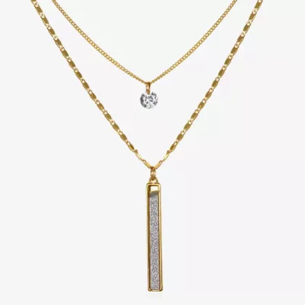 Bijoux Bar Delicates Gold Tone Womens 30 Inch Strand Necklace