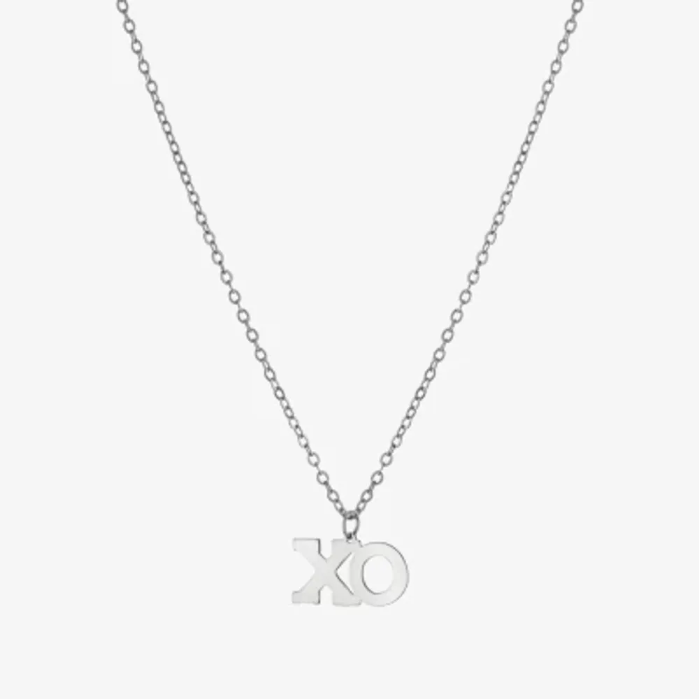 Silver Treasures Xo Womens Sterling Silver 16 Inch Pendant Necklace