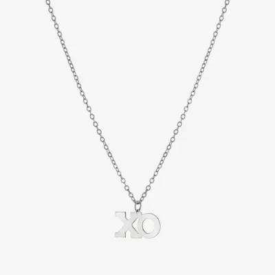 Silver Treasures Xo Womens Sterling Silver 16 Inch Pendant Necklace