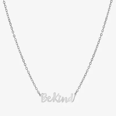 Silver Treasures Be Kind Womens Sterling Silver 16 Inch Pendant Necklace