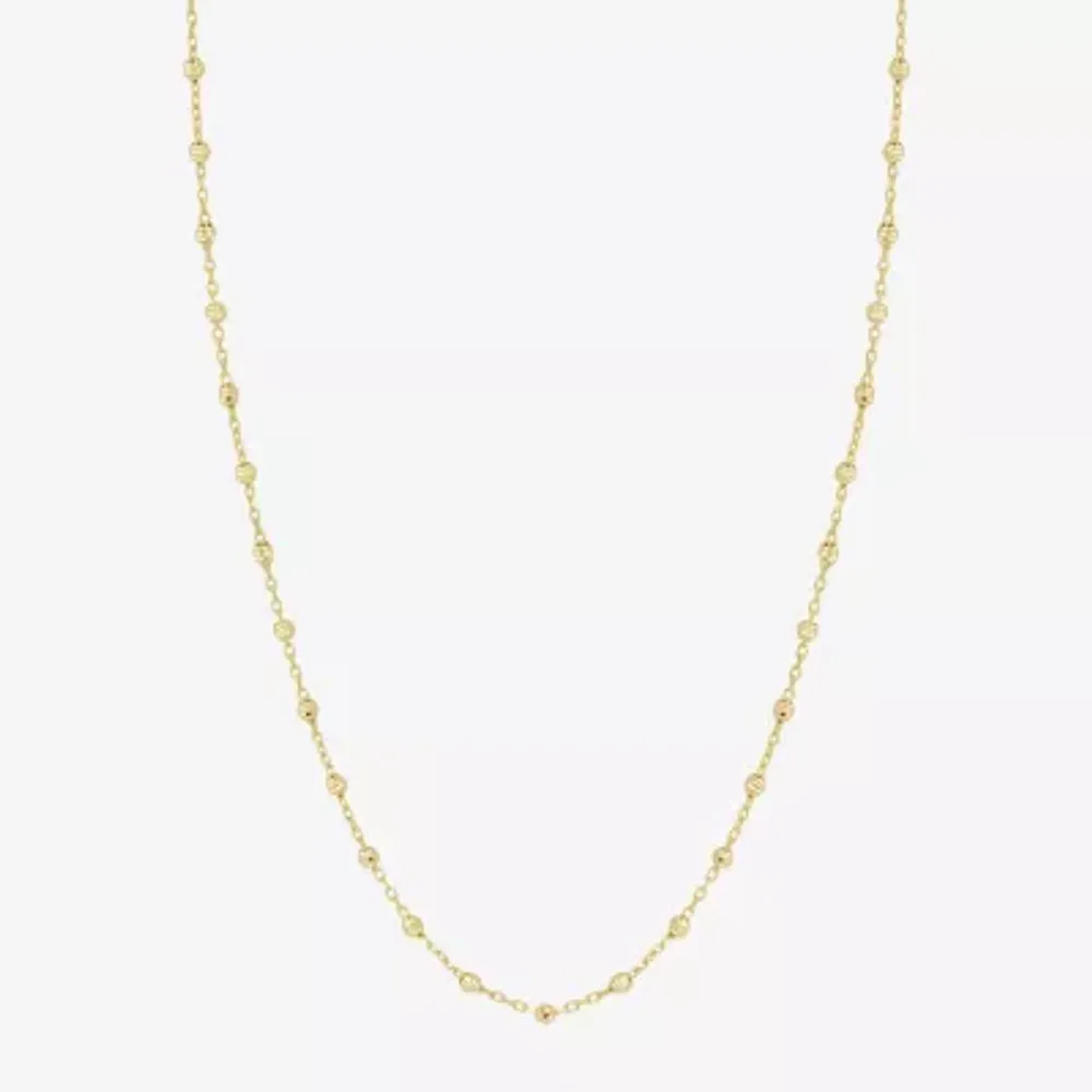 Womens 14K Gold 17 Inch Pendant Necklace