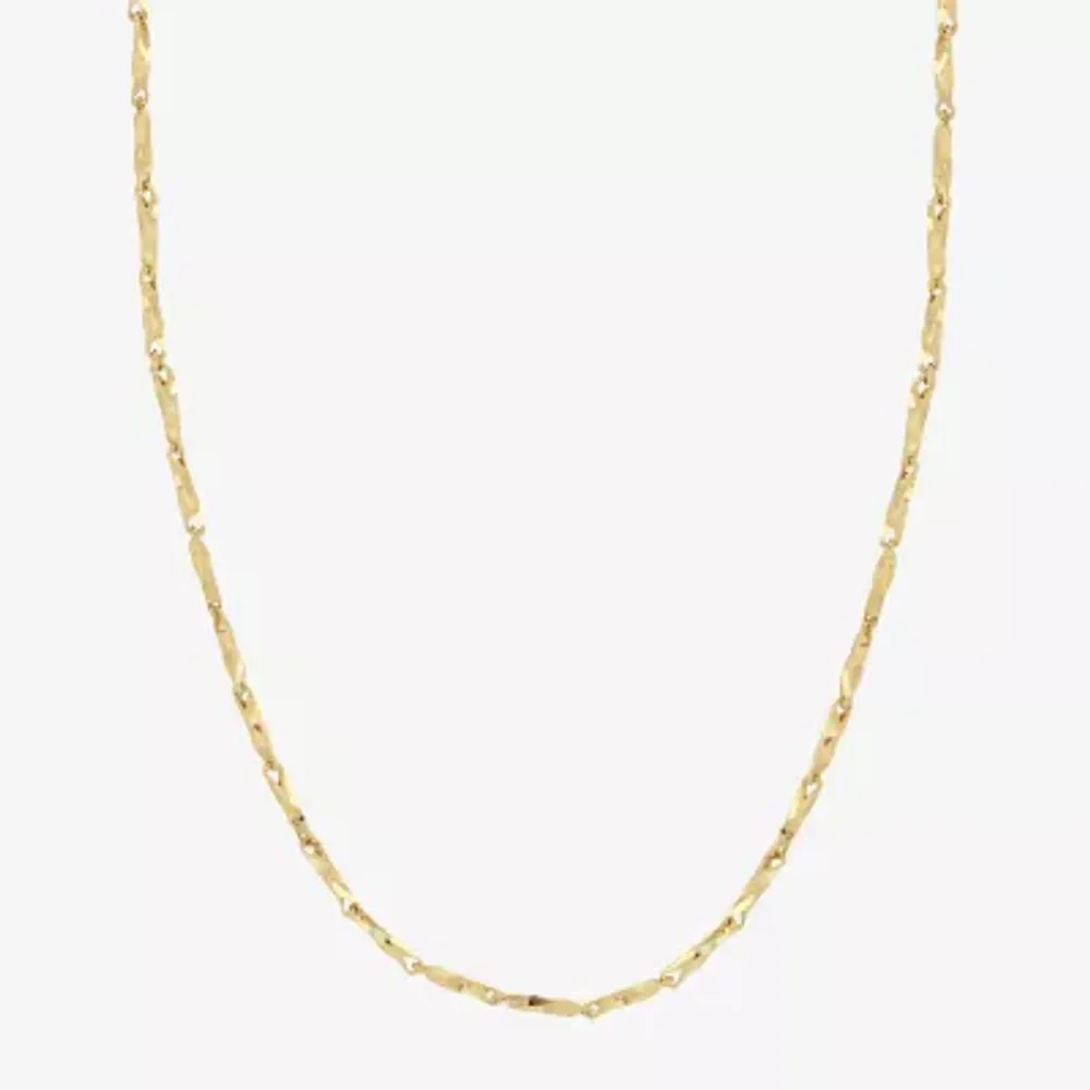 Womens 14K Gold 16 Inch Fashion Chain Necklace